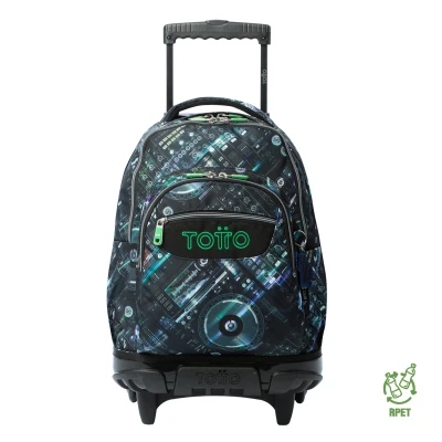 Mochila Totto ruedas Renglon Modelo Mixer Black