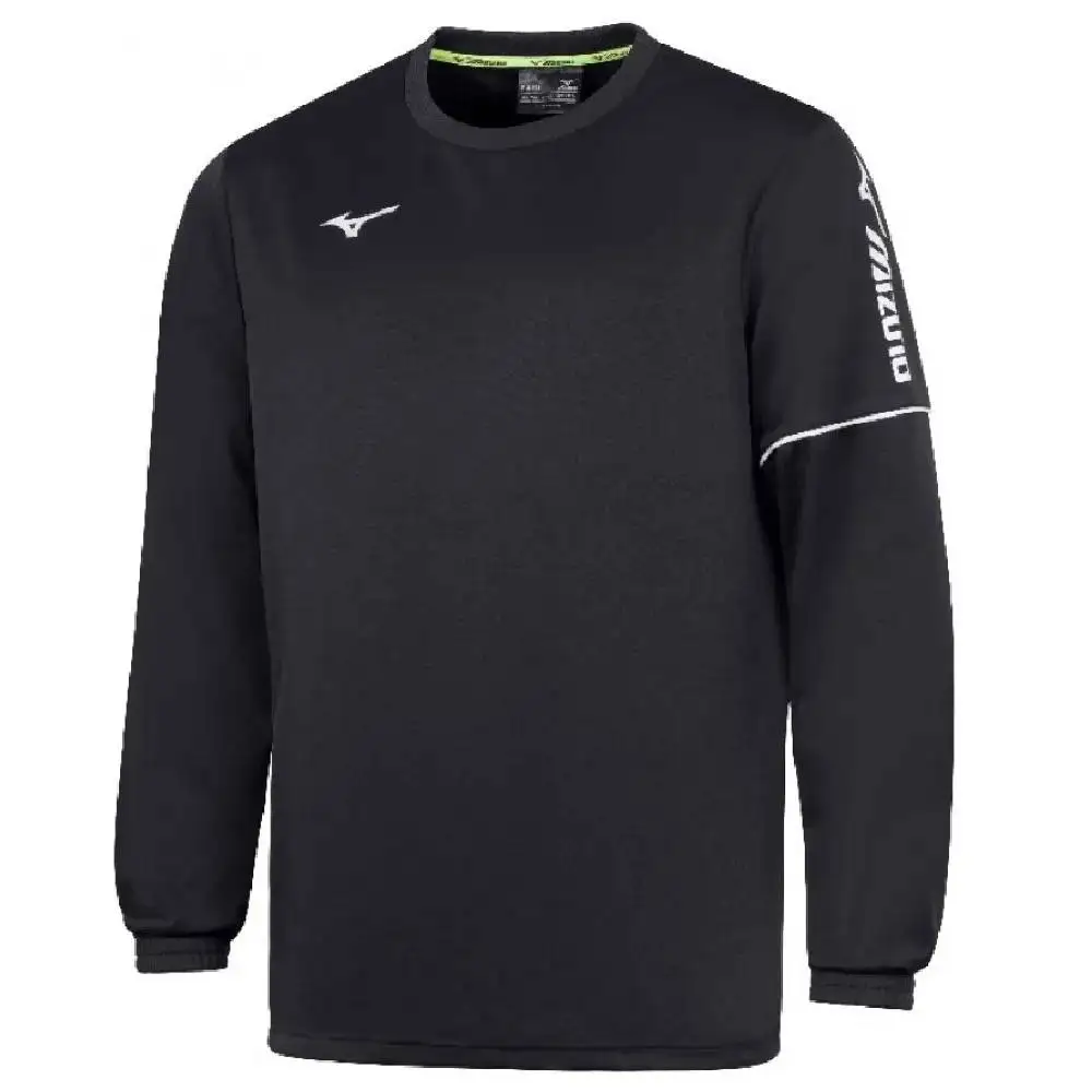 Sudadera Mizuno Sendei Training Negra Deportiva de Cuello Redondo para Entrenamiento