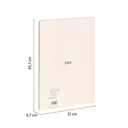 MILAN PACK 4 notebook 48H A4 frames 5MM series 1918 assorted 1918 Series 21x29x2 Cms.