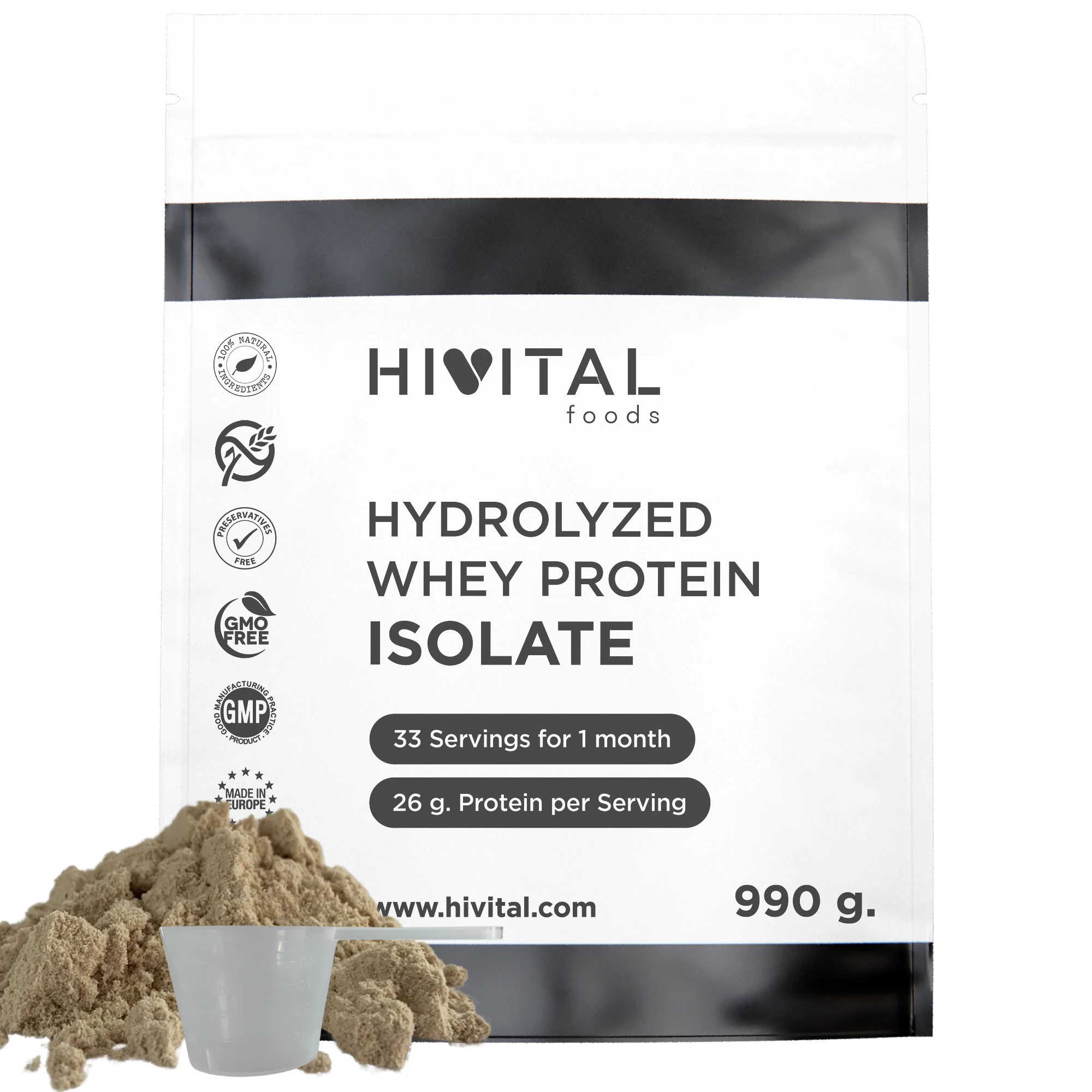 Proteína Aislada de Suero de Leche ISOLATE | 1 kg. Hivital