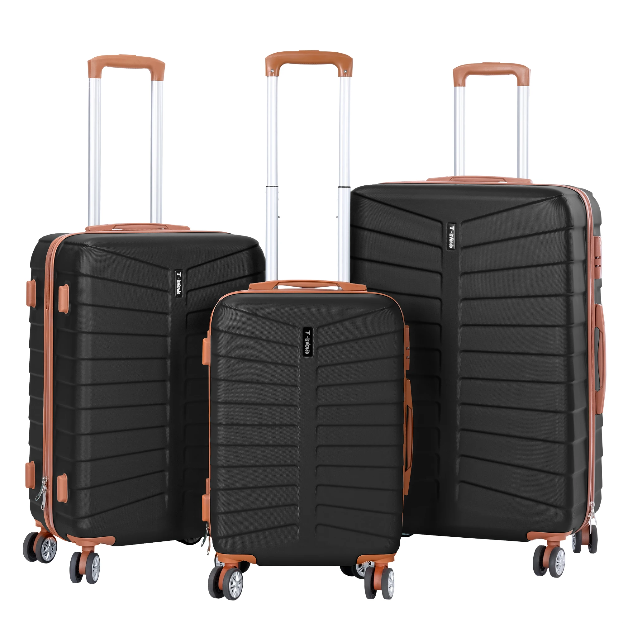 T-LoVendo - Juego de 3 Maletas Viaje Rígidas ABS con Ruedas 