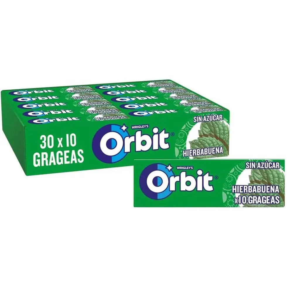 Orbit Chicles Sin Azúcar Sabor Hierbabuena (30 x 10 chicles)