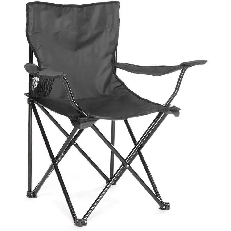 50x50x80cm Steel Camping Folding Chair Camping Fishing Chair Heavy Duty Steel Frame Waterproof Canvas Seat