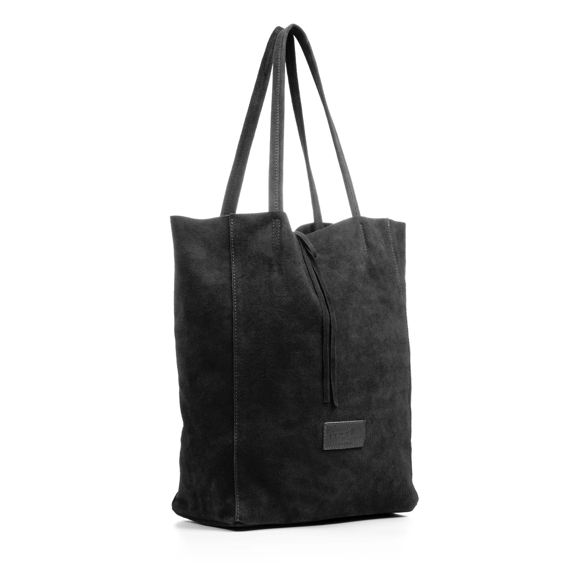 FIRENZE ARTEGIANI Sefora women's Shopper bag. Genuine leather suede made in Italy 29x14x35 Cm.