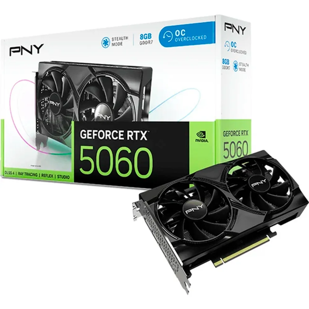 Pny geforce rtx ™   5060 overclocked dual fan gpu