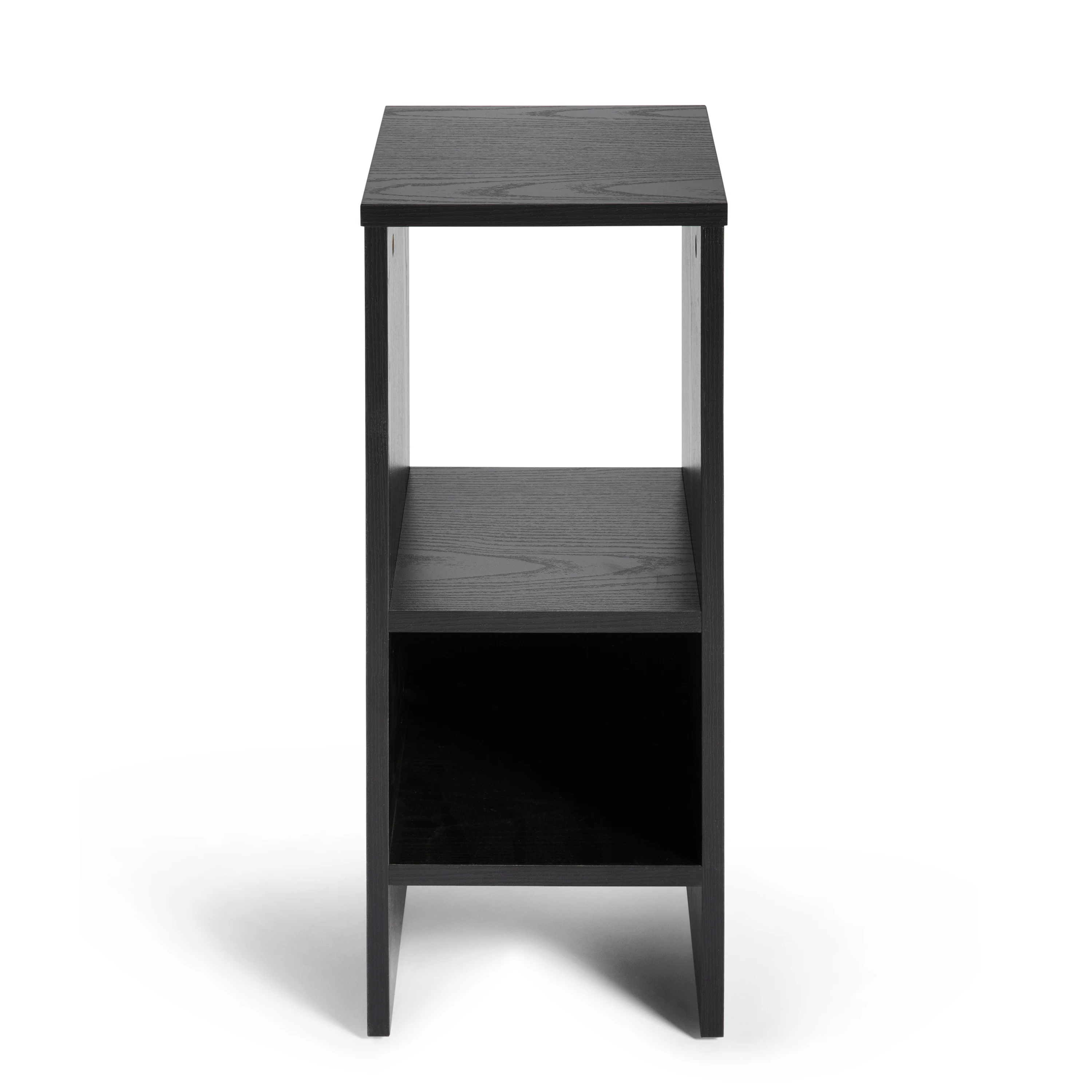 Dupi nightstand with shelf aitana | Compact and versatile design | Open bottom shelf | Strong and durable wood | Easy assembly | 24x24x60cm | Black #1