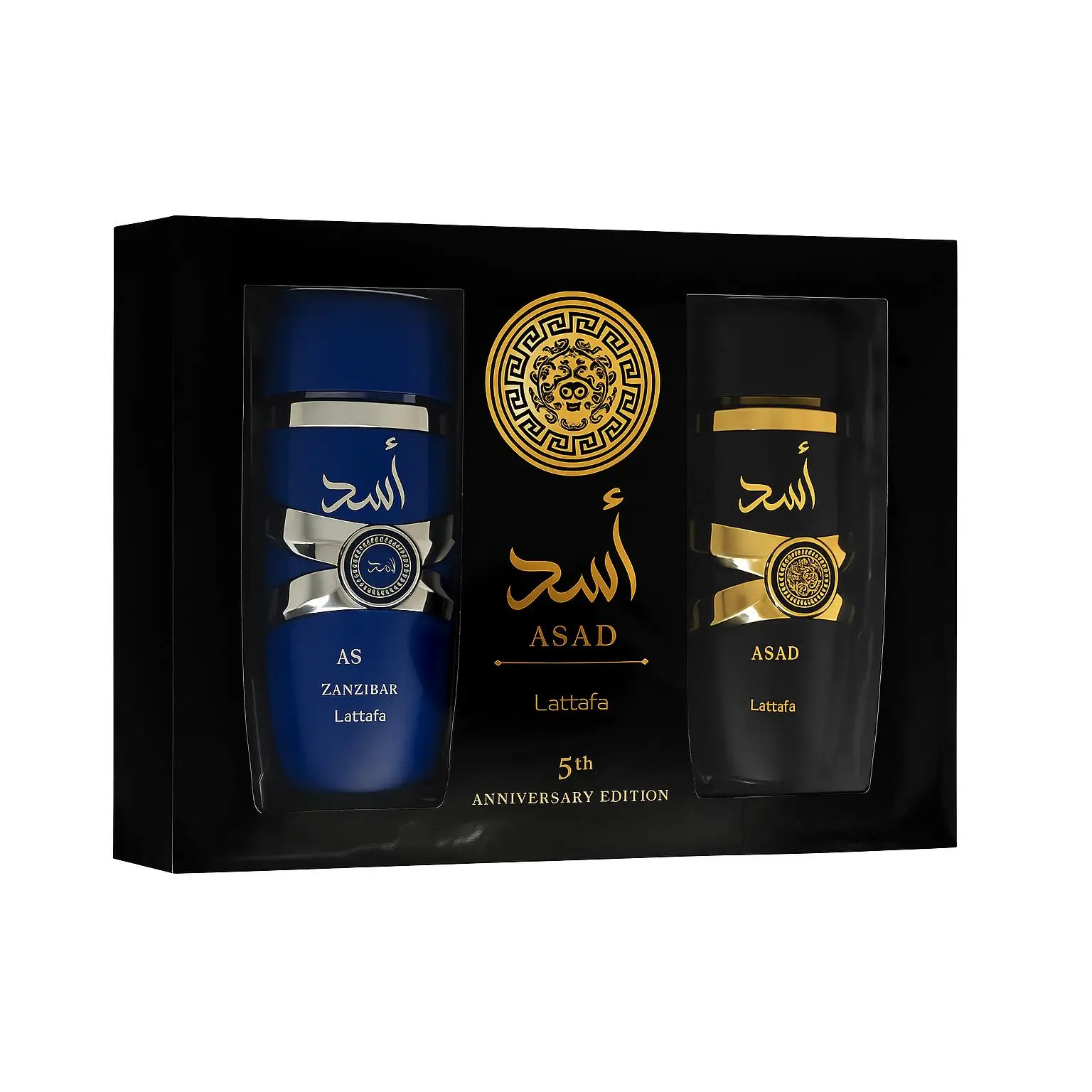 Descubre el pack Lattafa Asad + Asad Zanzibar, dos perfumes Arabes. Eau de Parfum de 100 ml cada uno. Asad ofrece una fragancia intensa y especiada, mientras que Zanzibar aporta frescura exótica.