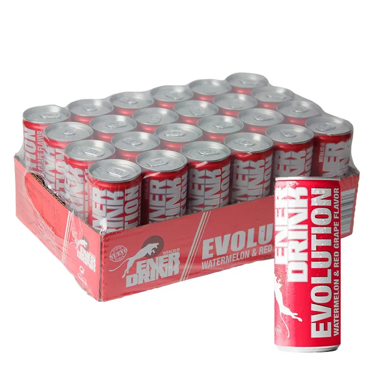 Enerdrink evolution bebida energetica Energy sabor sandia uva watermelon red grape 250ml caja 24u sabor top mezcla