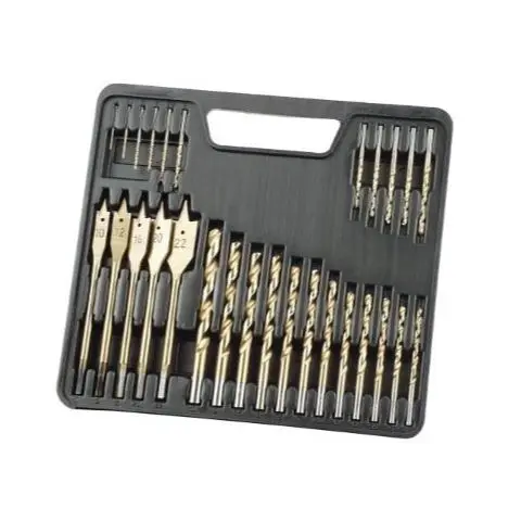 60 pieces set metal Wood Stone MANNESMANN 59860 placed synoptic drill bits in practical case