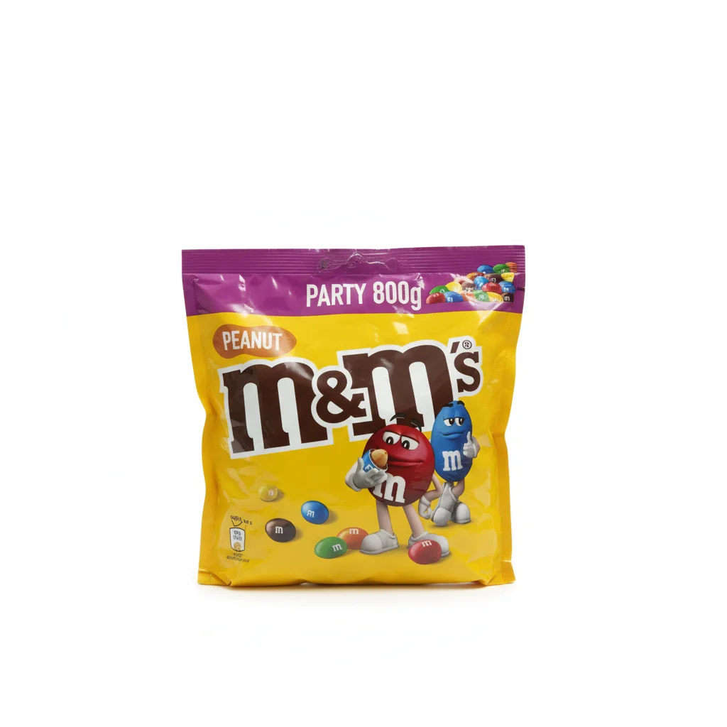 M&M's bolitas de Cacahuetes y Chocolate con Leche, 800g Tamaño Familiar, Dulces, Snack, Fiesta