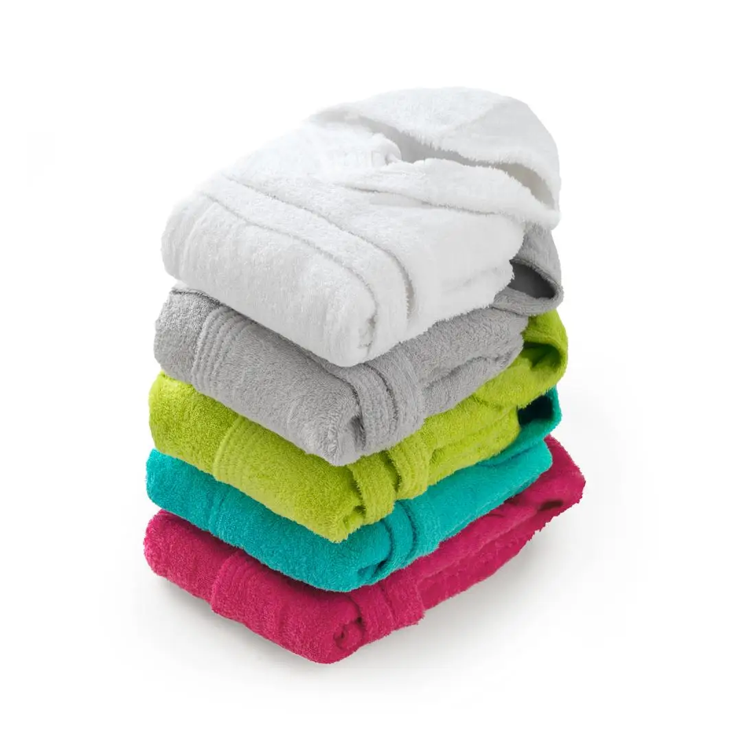 QUALITY TOWELS. ALBORNOZ LISO con CAPUCHA para NIÑO O NIÑA. 100% algodón peinado. Absorbentes y muy suaves. Diferentes colores a elegir.
