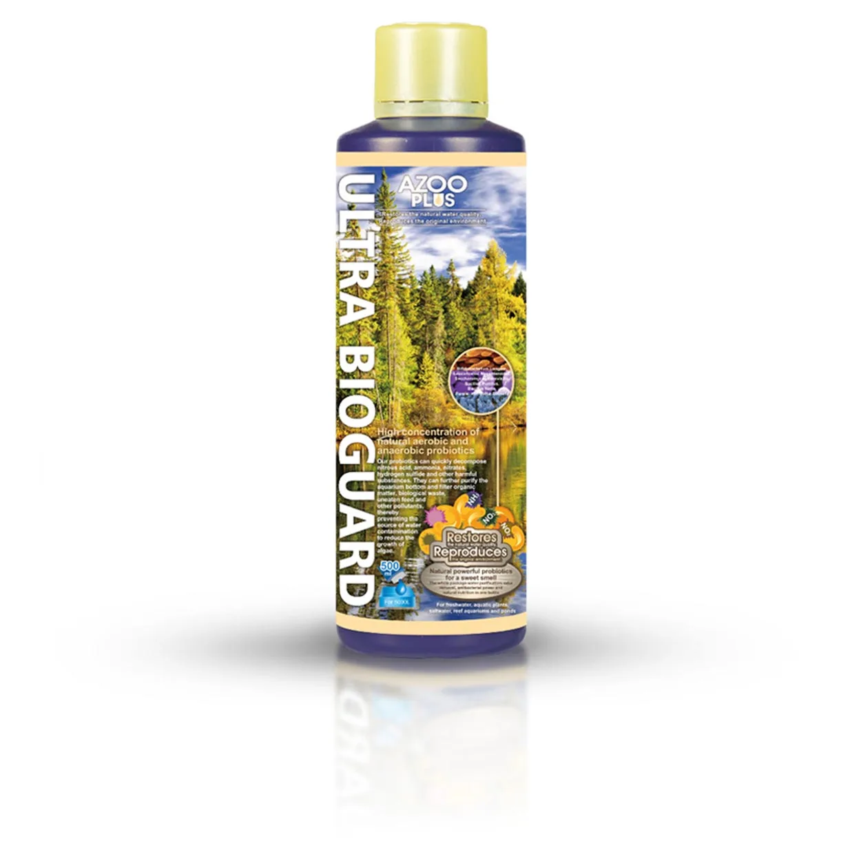 Ultra bioguard azoo plus acondicionador premium para acuarios de agua dulce 250ml