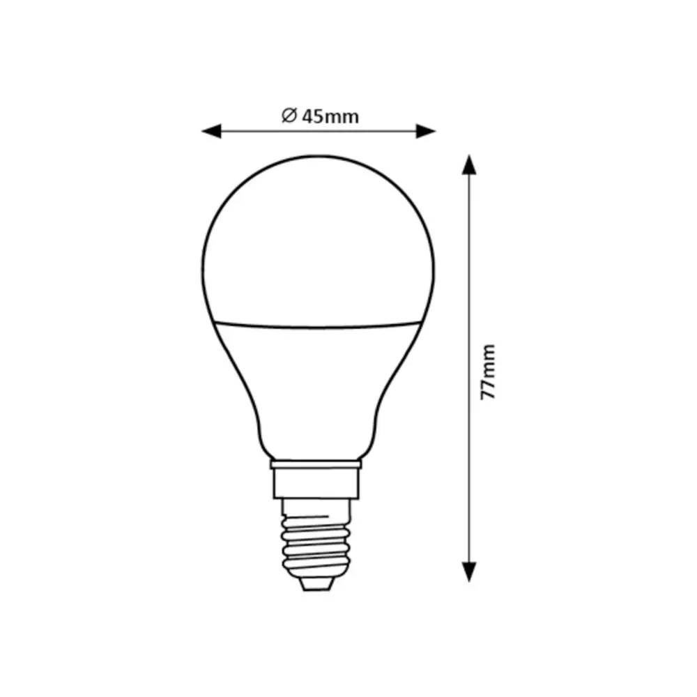 LED bulb SMD plastic E14 P45 5W 470lm 6500K 6500K RABALUX