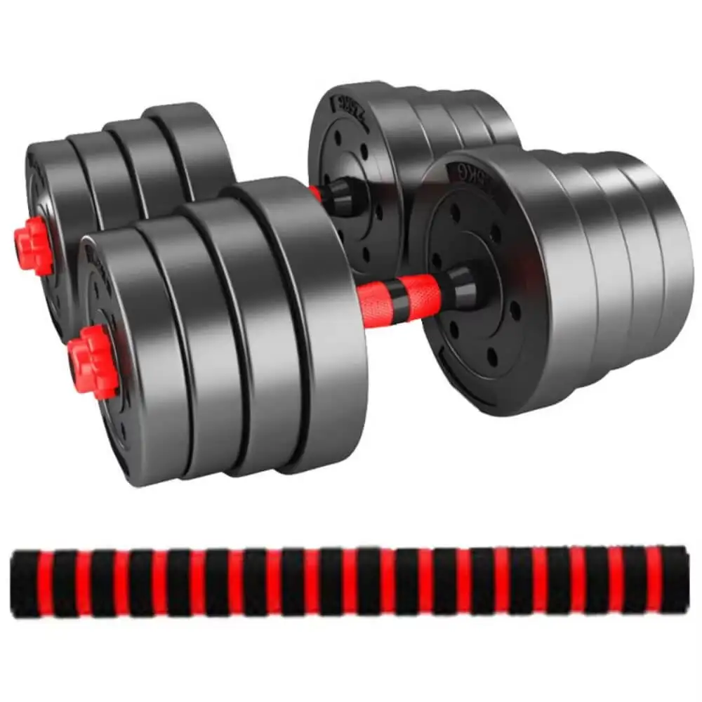 3 in 1 multifunctional adjustable dumbbell set, adjustable with optional handle, straight bar, for push-ups, 40 kg, 50kg, home gym weights for men