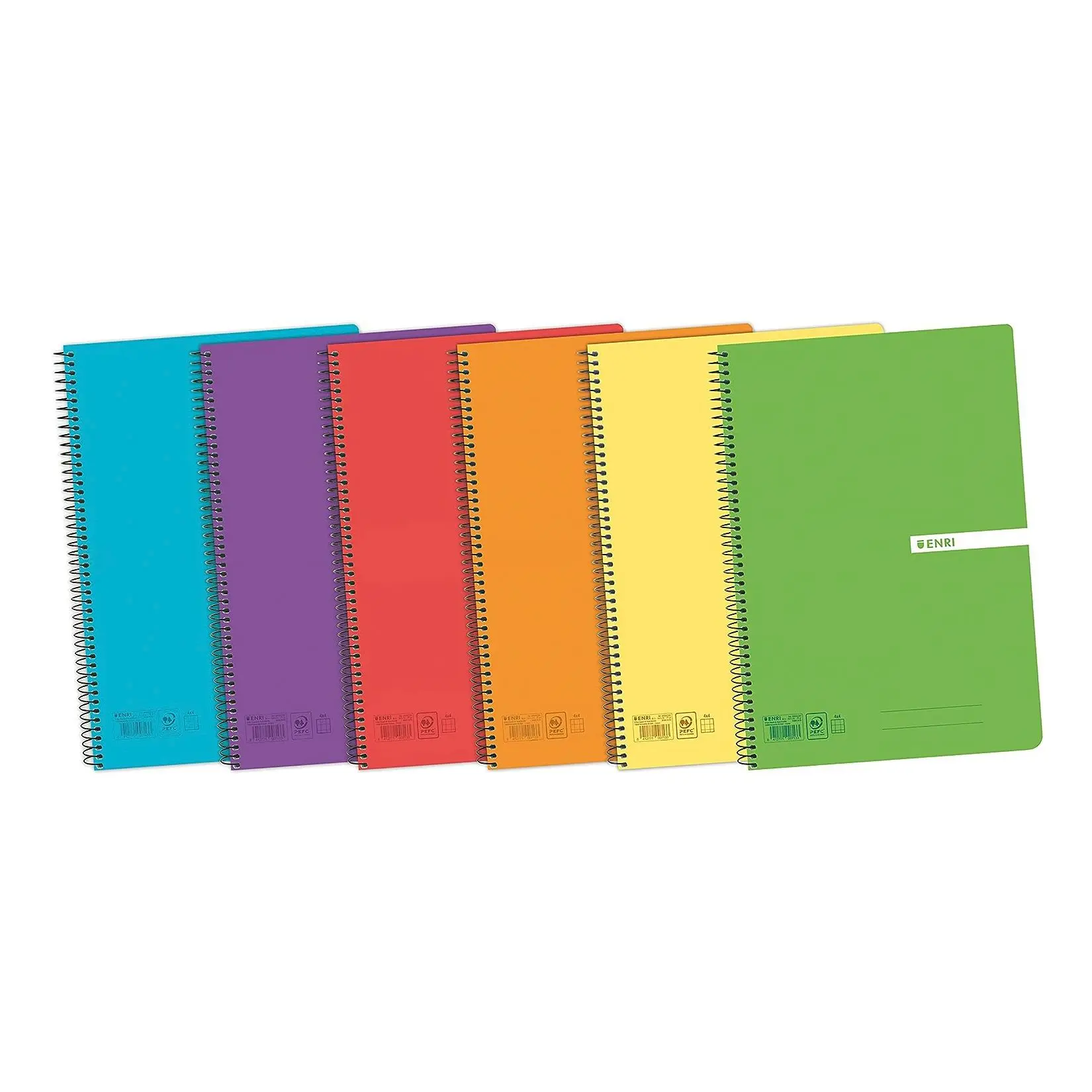 Pack 5 Libretas ENRI A5 Cuadriculadas, 80 Hojas, 90g 📚