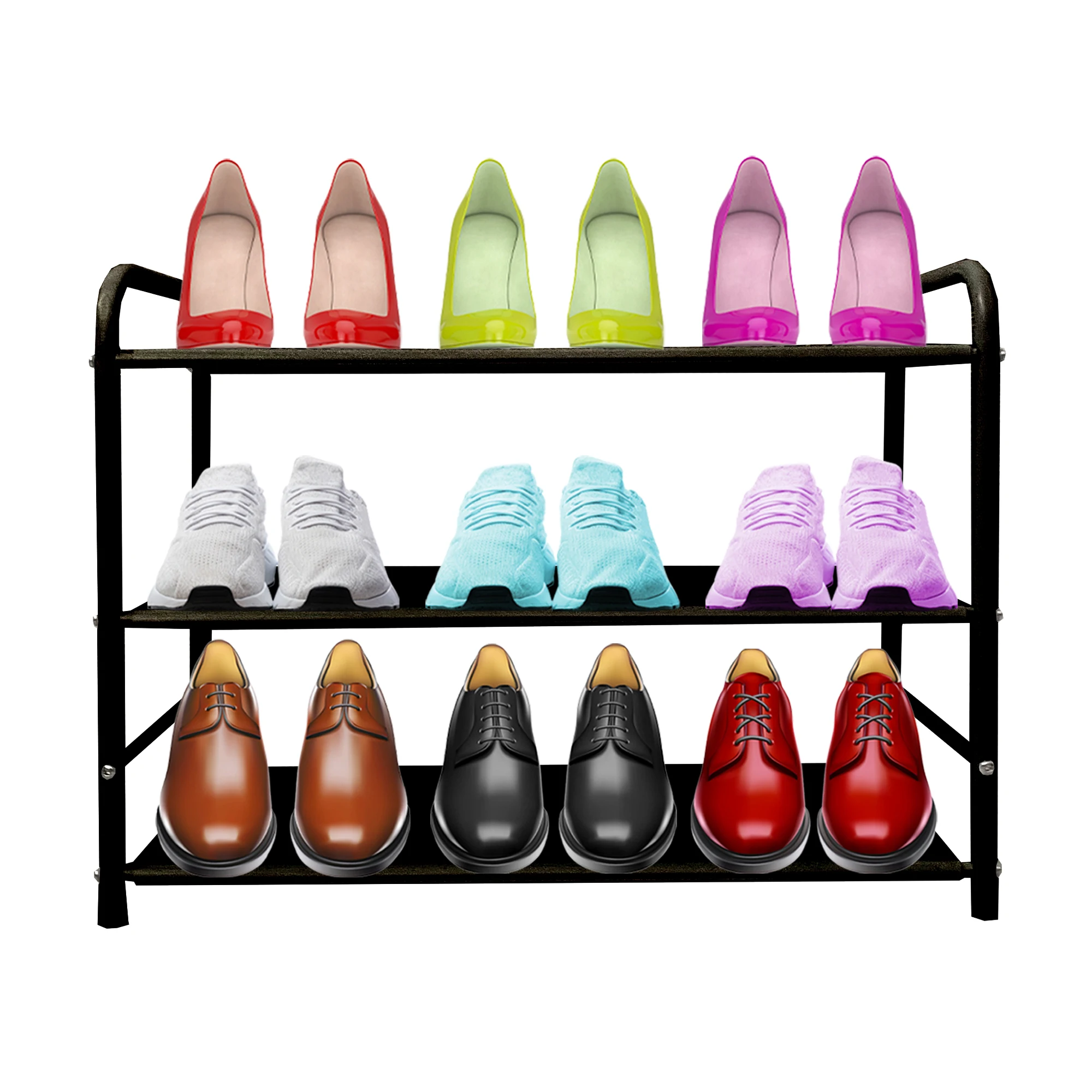 Nyana Zapatero Metálico 12-24 Pares | Diseño Moderno y Resistente | Fácil Montaje | Ahorro de Espacio