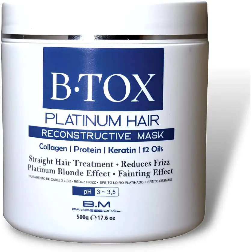 Inoar Botox Capilar Efecto Platino 500ml - Tratamiento Cabello Dañado y Seco