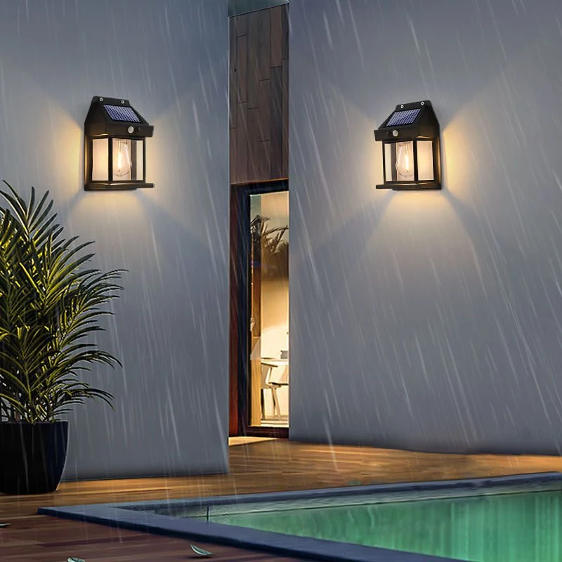 Porcheddu 2pcs outdoor solar light garden body induction wall lamp for home villa balcony decorative ip65 waterproof