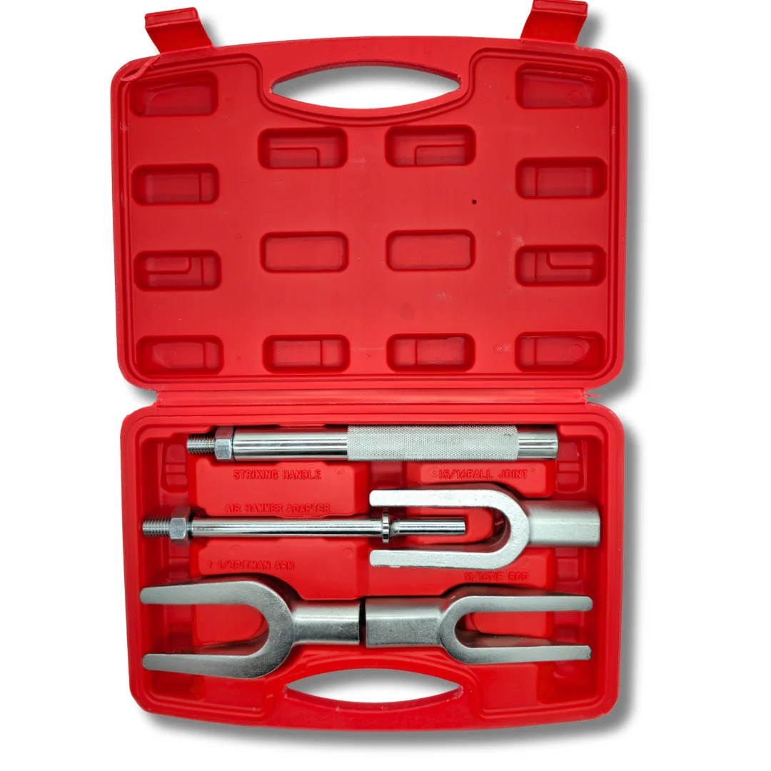 AC Tools Juego extractor rotulas cuña para martillo 1 adaptador para martillo. 1 adaptador para martillo neumático. Fabricado en acero forjado de alta resistencia.