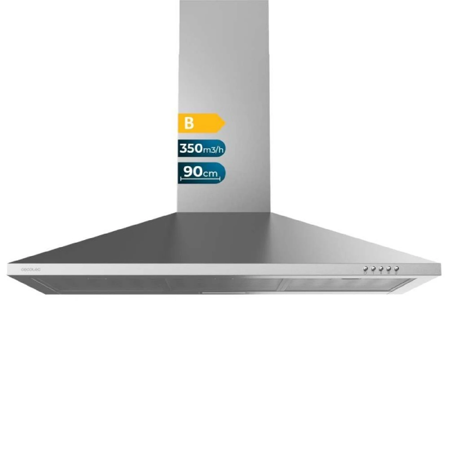 Cecotec Campana pirámide Bolero Flux PM 903500 Inox B