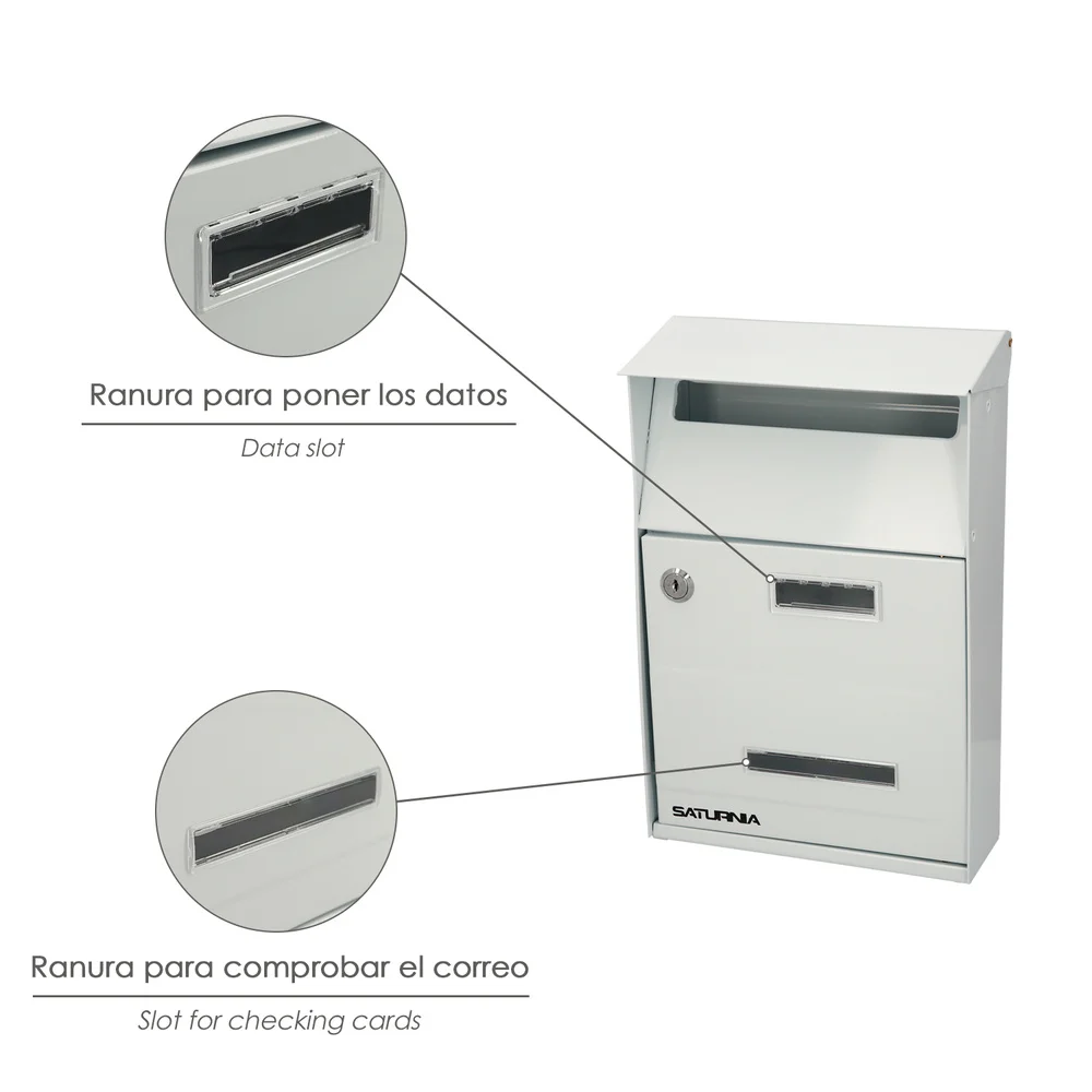 WOLFPACK LINEA PROFESIONAL 03081285 Buzon Exterior Country Blanco 215 x 320 x 105 mm, Multicolor, Individual