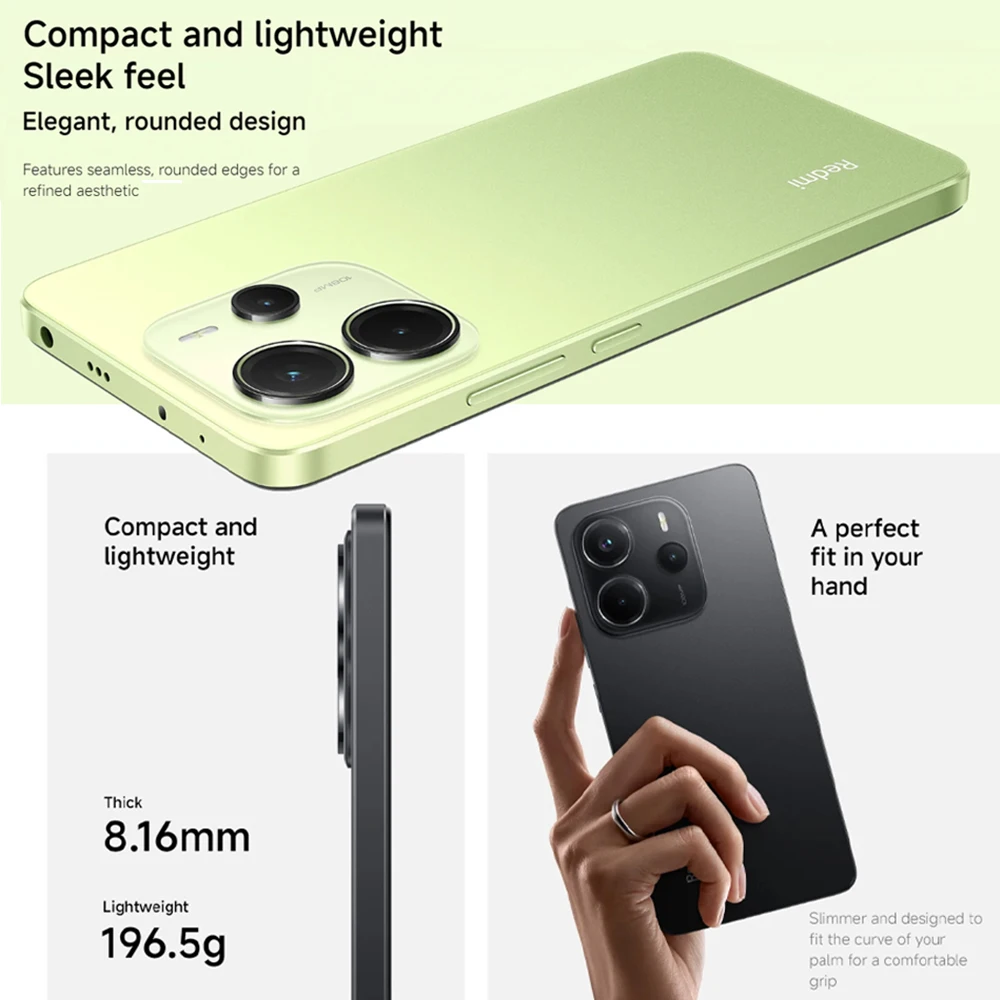Xiaomi Redmi Note 14 4G Smartphone with 6.67" AMOLED Display, 120Hz Refresh Rate, 108MP AI Camera, 5500mAh Battery, available in 128GB/256GB, powered by Xiaomi HyperOS, supports Bluetooth 5.3, and IP54 splash-proof protection. #7