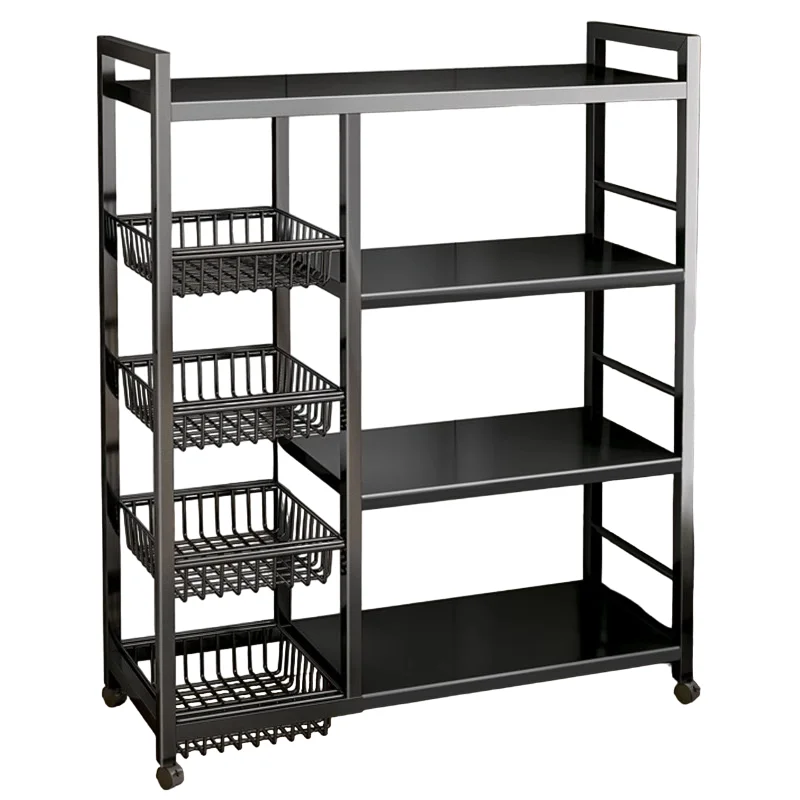 Estantes  para cocina microondas con ruedas,carritos organizador de salón de baño,mueble de cociona estantería de almacenamiento de metal libro juguete, estantería para con ruedas ,ESTANTERIA