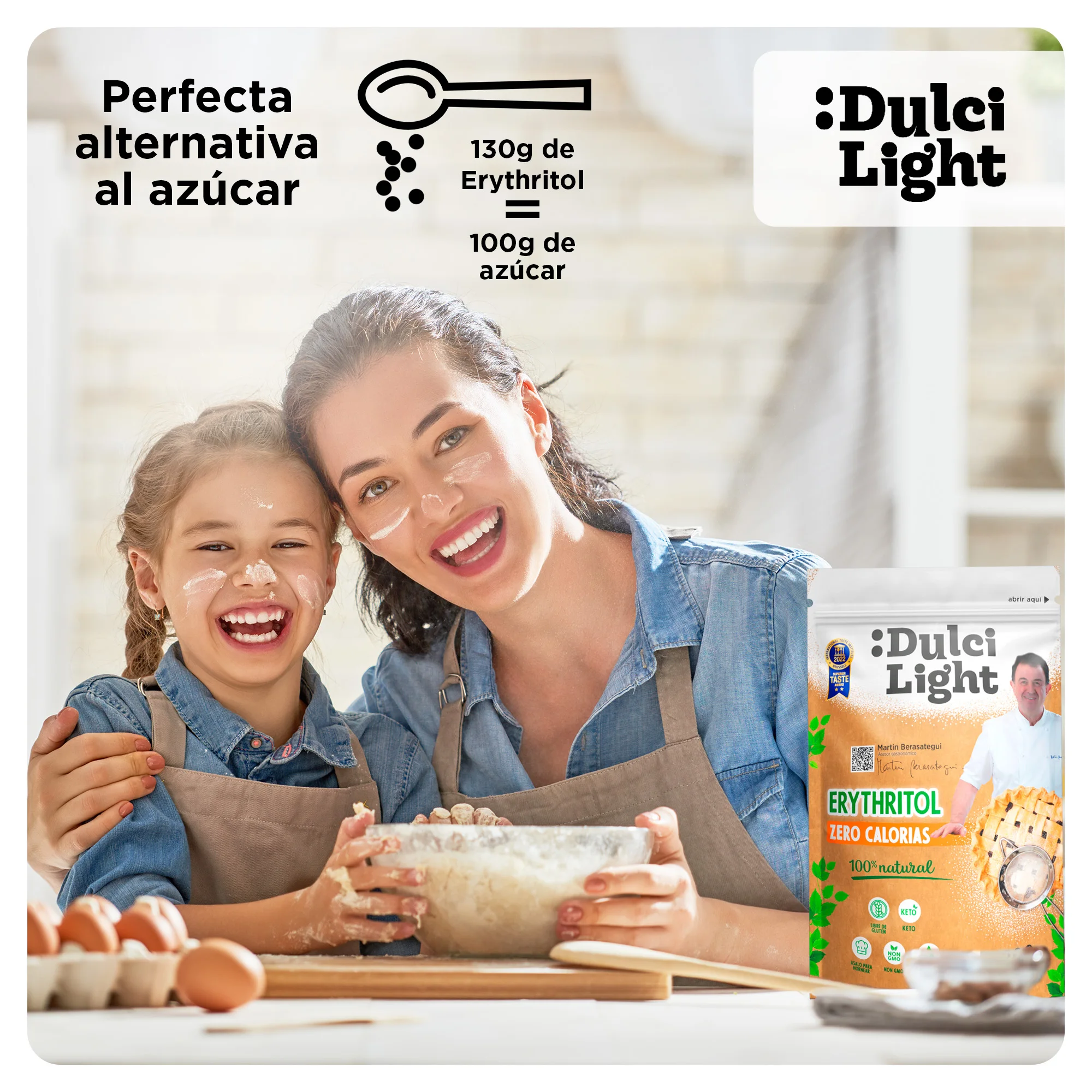 Dulcilight erythritol sweetener 1kg zero calories sugar substitute natural flavor 70% non-gmo sugar sweetness keto certified vegan gluten free take care of your teeth without bitter taste #6