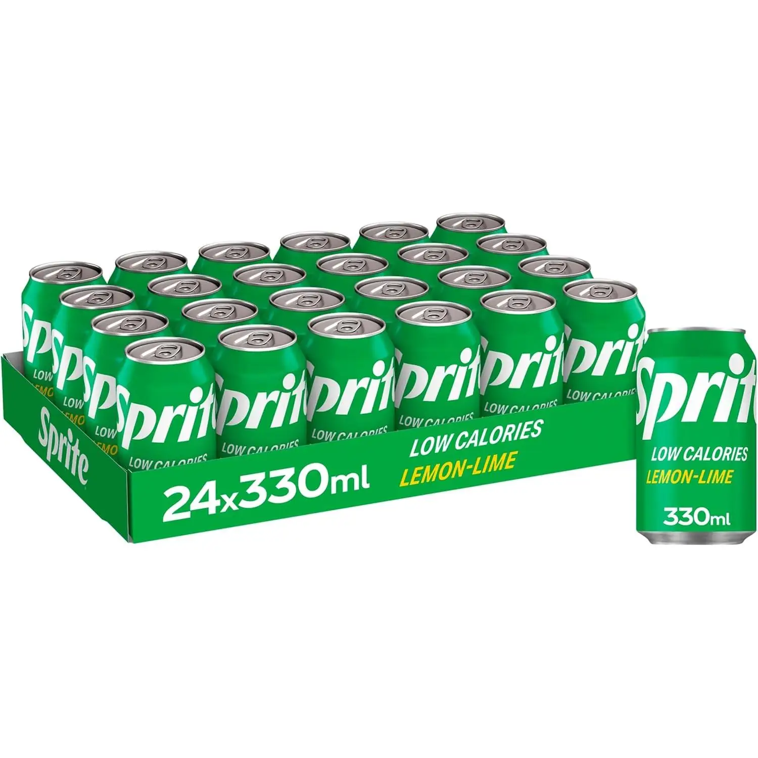 Sprite Lima-Limón, Bajo en Azúcares y Calorías, Pack24 * 330ml
