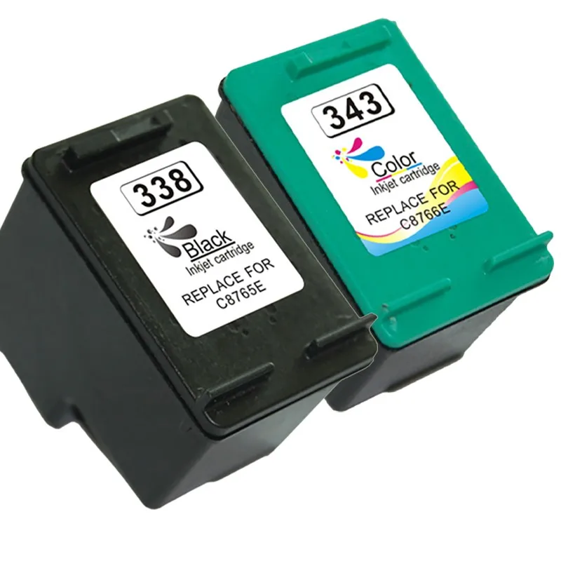 pack de 2 tintas HP 338 + HP 343 XL PSC 1600 1610 2355 1500 SERIE 1510 2610 compatibles 100%  compatibilidad