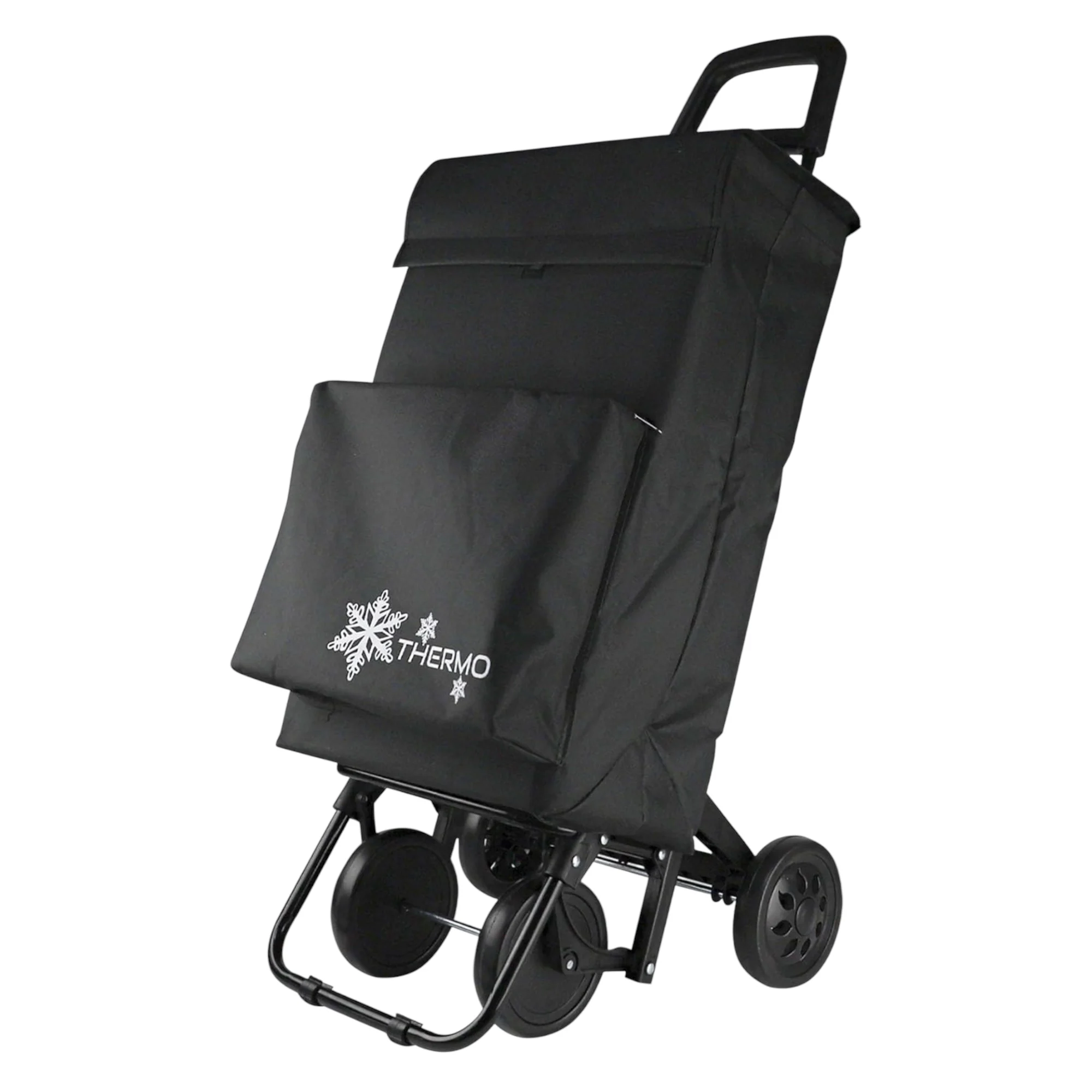 Carrito de Compra Plegable con Bolsa Térmica Impermeable y 4 Ruedas,Ligero, 94x44x38cm,40 litros,Resistente y Reutilizable,Carro de Compra Plegable, 4 Ruedas de Alta Resistencia,Carro Compra. (COMPRA-001)
