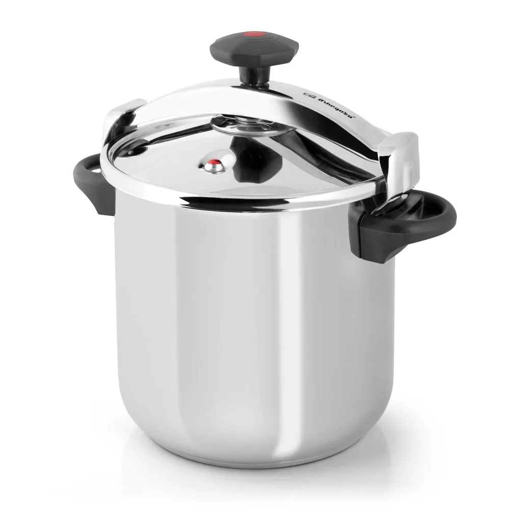 Classic pressure cooker Orbegozo HPL 10070, 10L large capacity aluminum pot with safety features, perfect for fast cooking on gas stove or any heat source.
