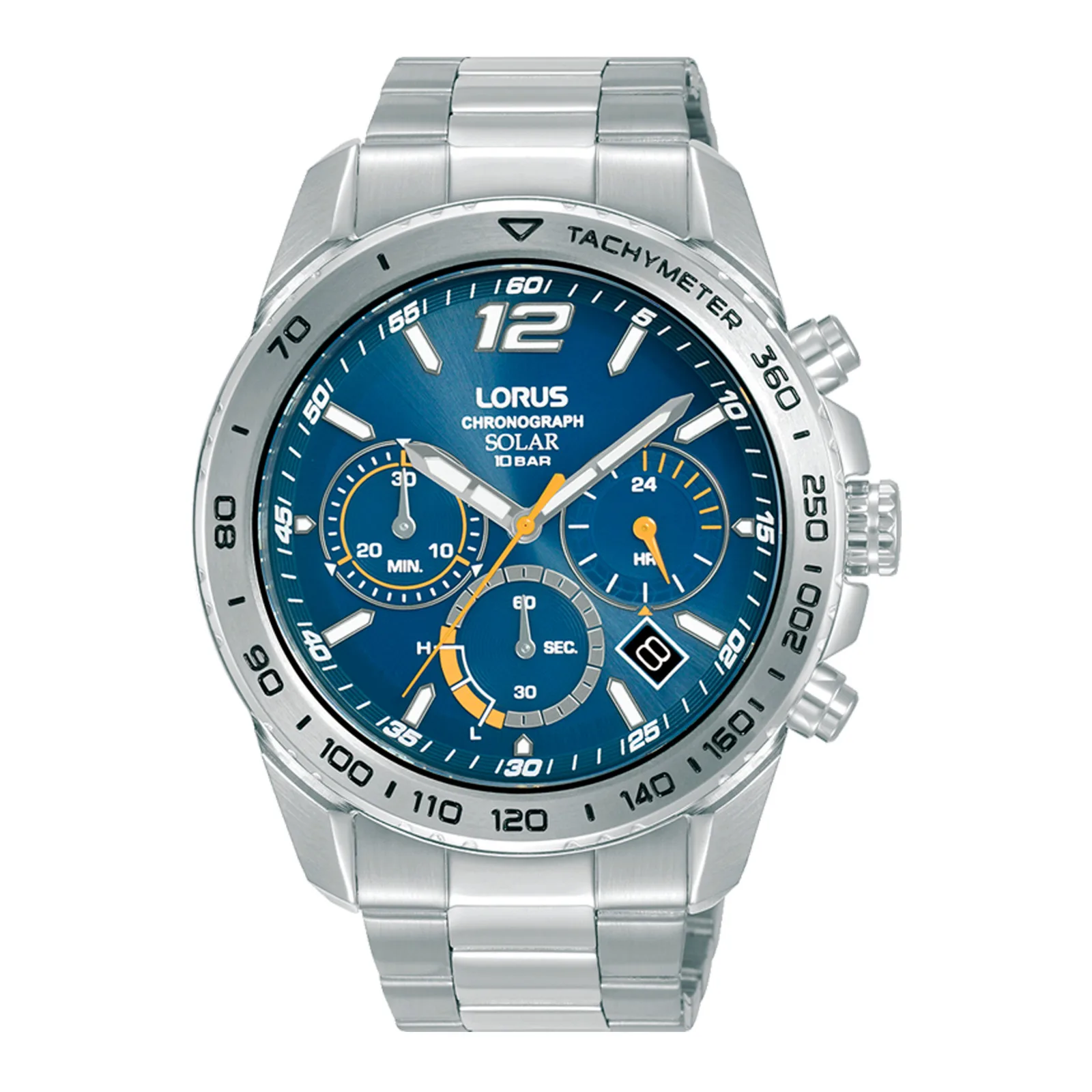 Lorus Reloj Hombre Caja De Acero Pulsera Acero De Color Plata Resistente Al Agua 10 Atm
