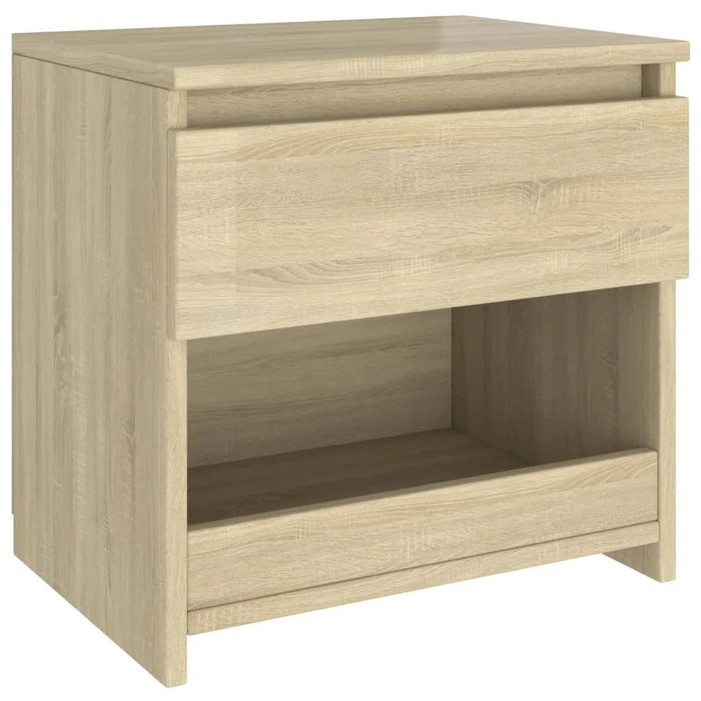 VidaXL bedside table plywood 40x30x39cm white, black, Oak Sonoma bedside table room bedside tables for living room, study, side table