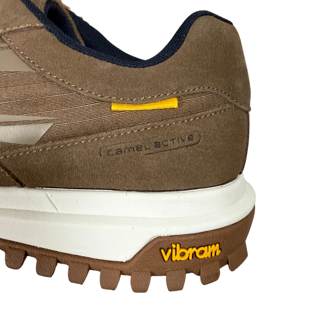 Camel active leather sneakers with non-slip water-resistant tex technology