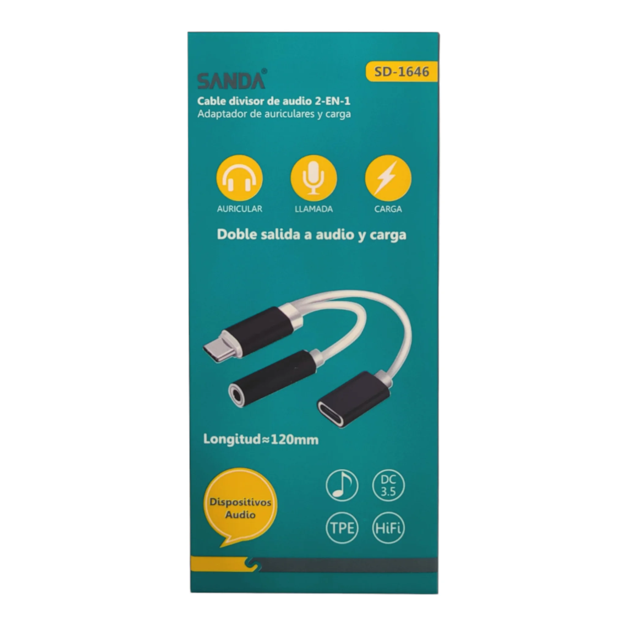 Sanda Cable Divisor De Audio 2-En-1 Sd-1646