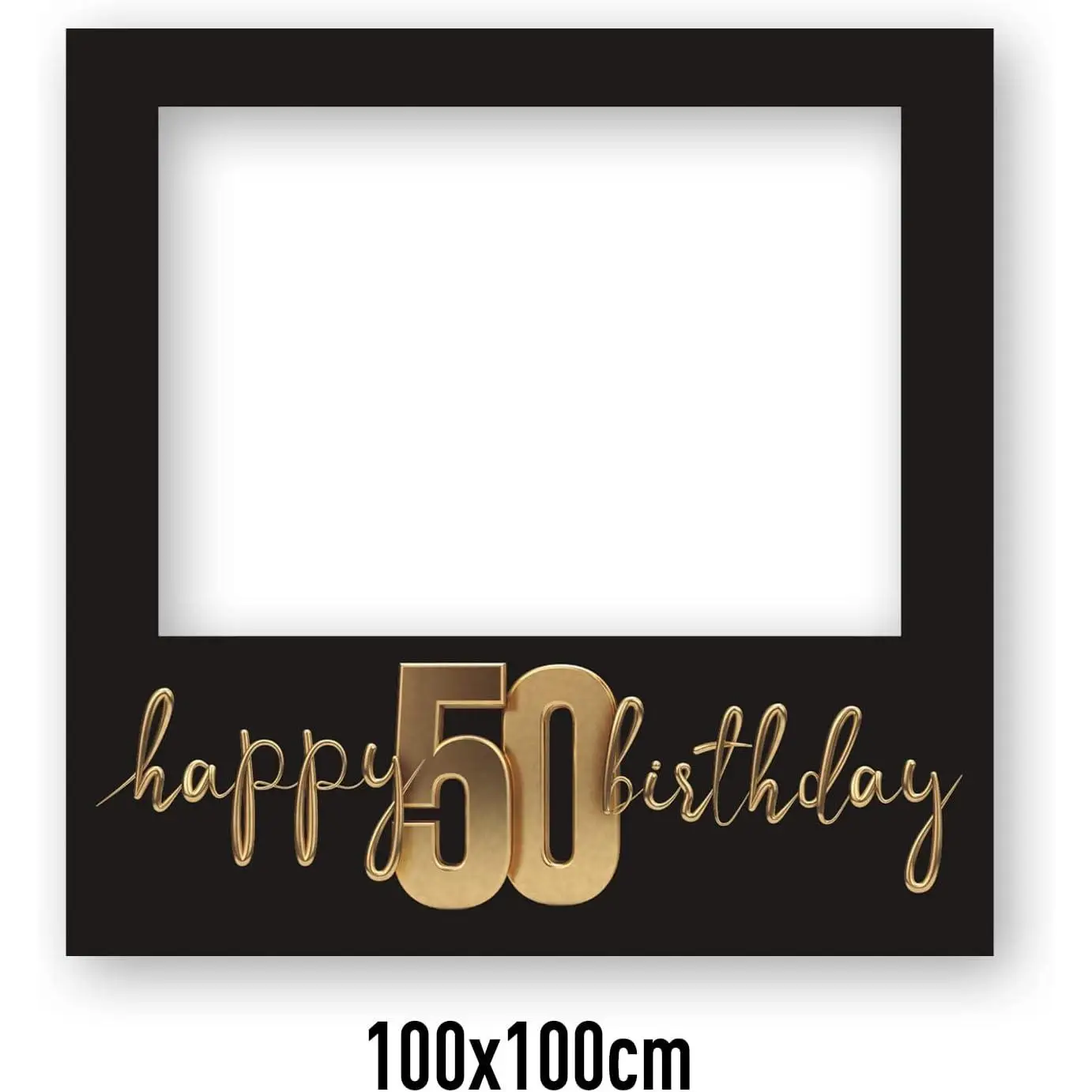 Oedim Photocall Feliz 50 Cumpleaños, 100x100cm, Eventos o Celebraciones puntuales, Ventana Troqueladas, Photocall Divertido