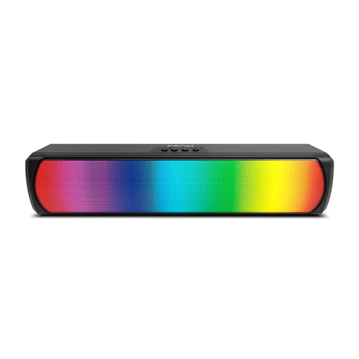KROM K-POP- Barra de sonido 2x3 RMS, Sonido Estéreo, Bluetooth, Ranura tarjeta TF, LED RGB, USB, Conexión auxiliar 3,5 mm Jack, tamaño 280