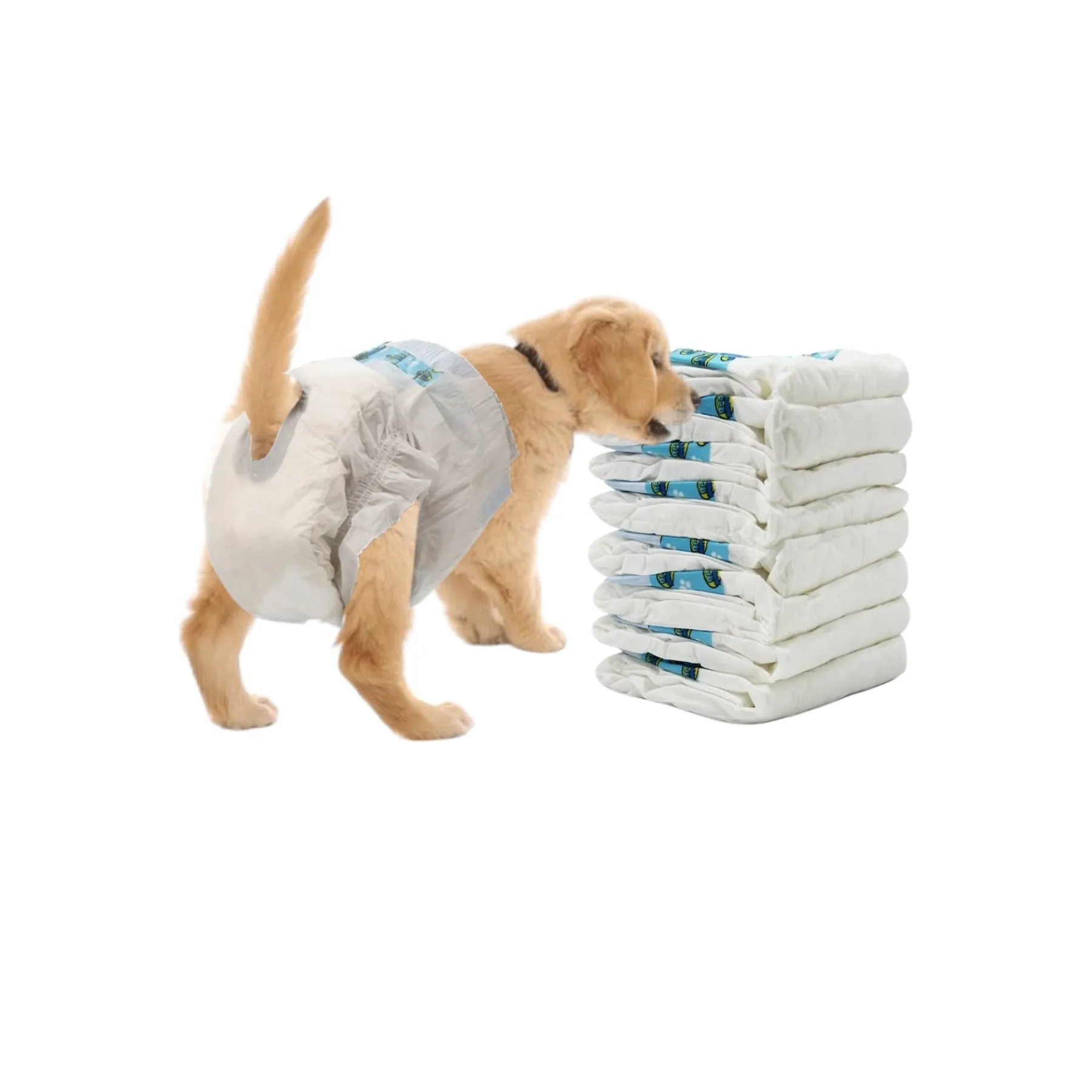 COTTECOTA-8 Piezas Pañales para Perro Sanitarios Mascotas Empapador Ajustador Desechables Hembra Cachorro ​Entrenamiento Súper Absorbente Braguita Higiénica 5 Tamaños Elegir (XXS, XS, S. M ,L, XL)