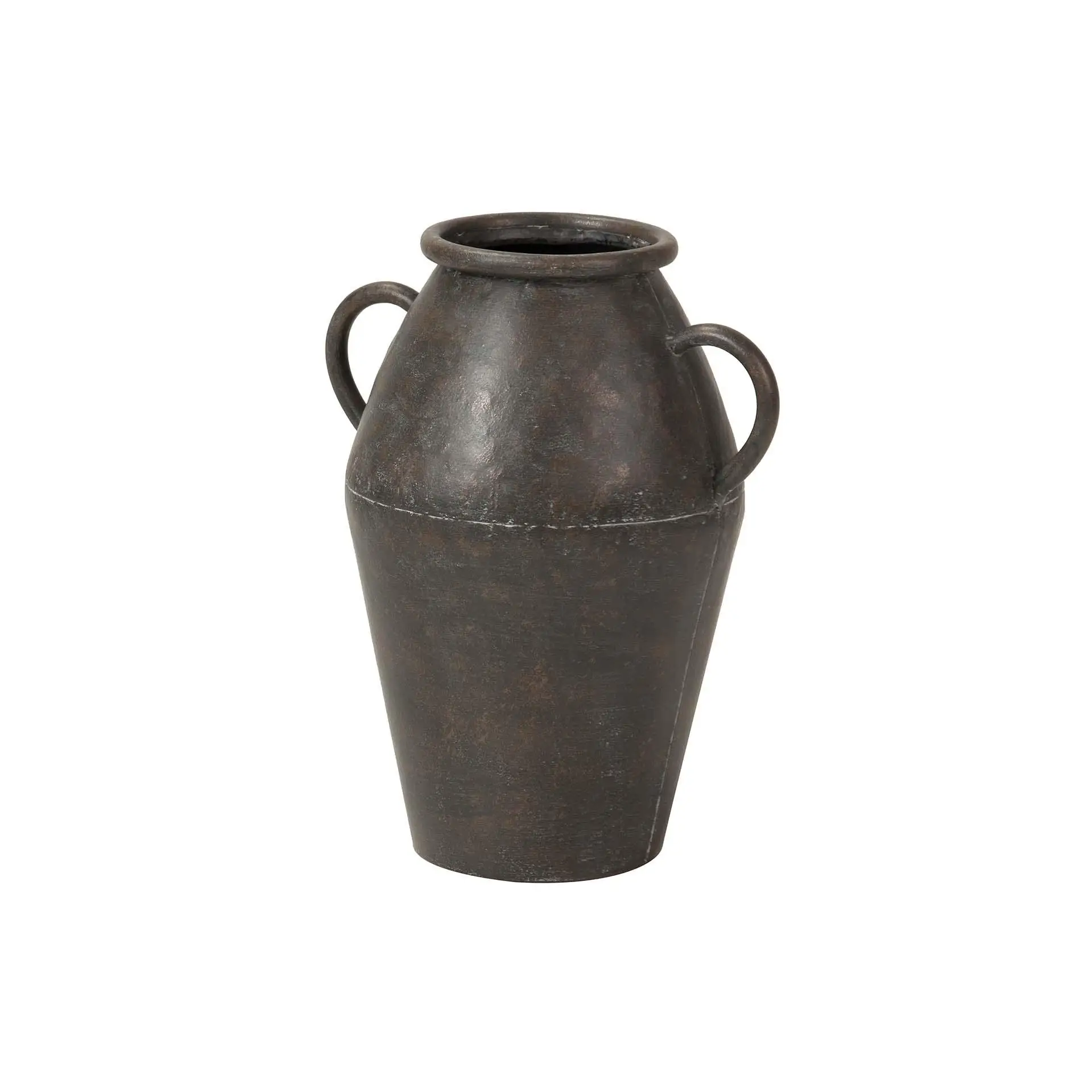 Negro Jarron Metal 30X30x36 Cm El Mejor Complemento Para Tu Hogar.