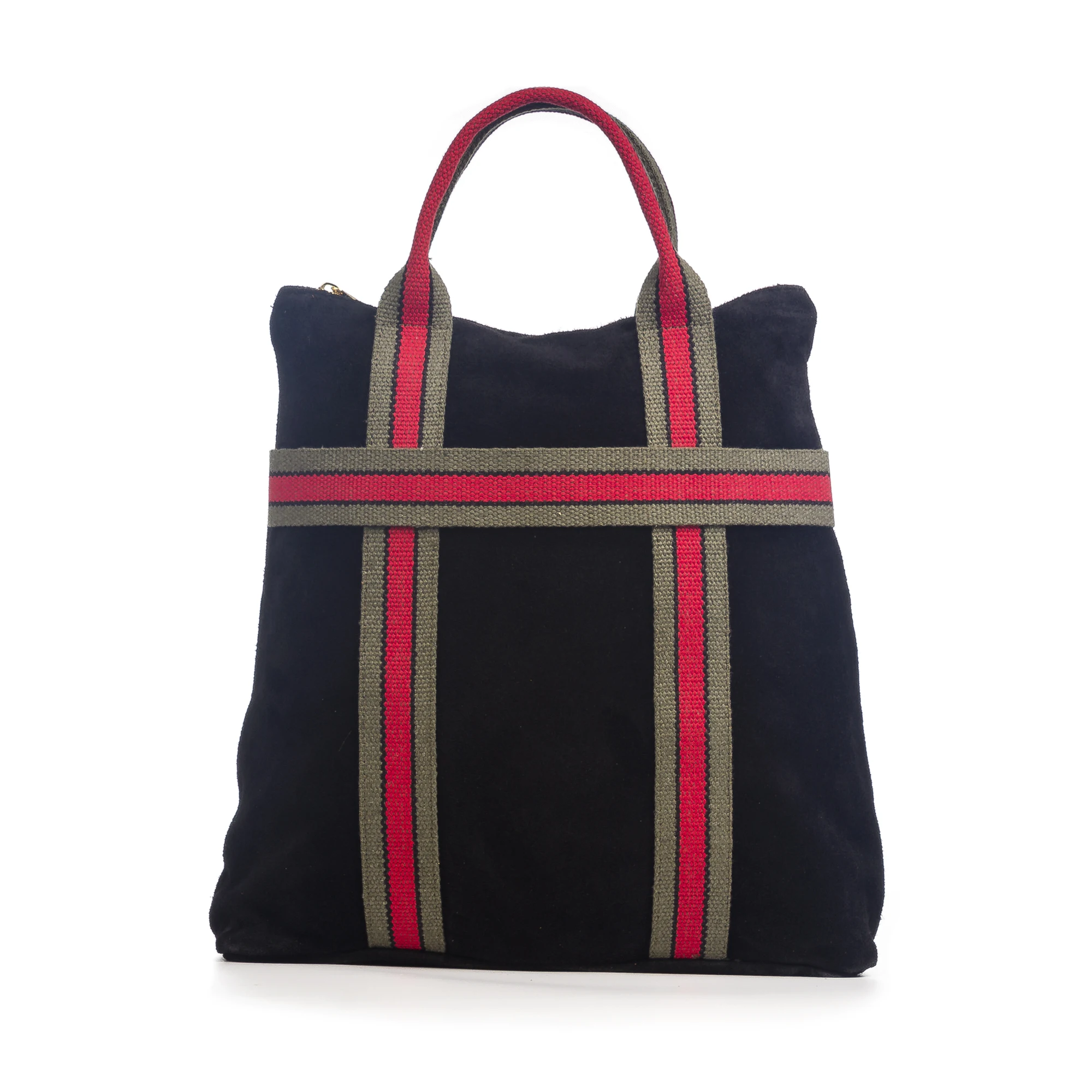 Firenze Artegiani. Venusta Bolso mochila Mujer.Piel auténtica Gamuza  Lona Premium Estampado. Made