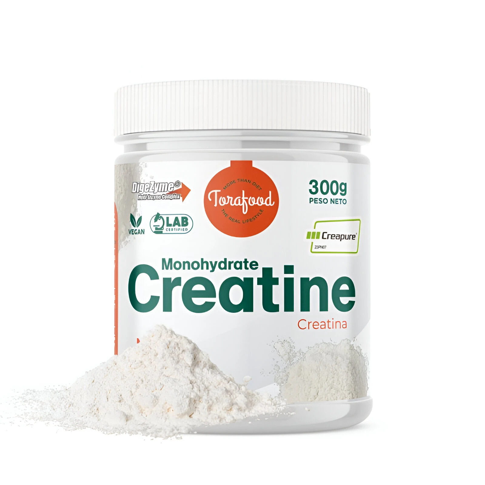 CREATINA CREAPURE MONOHIDRATADA - TORAFOOD - SIN SABOR - 300g