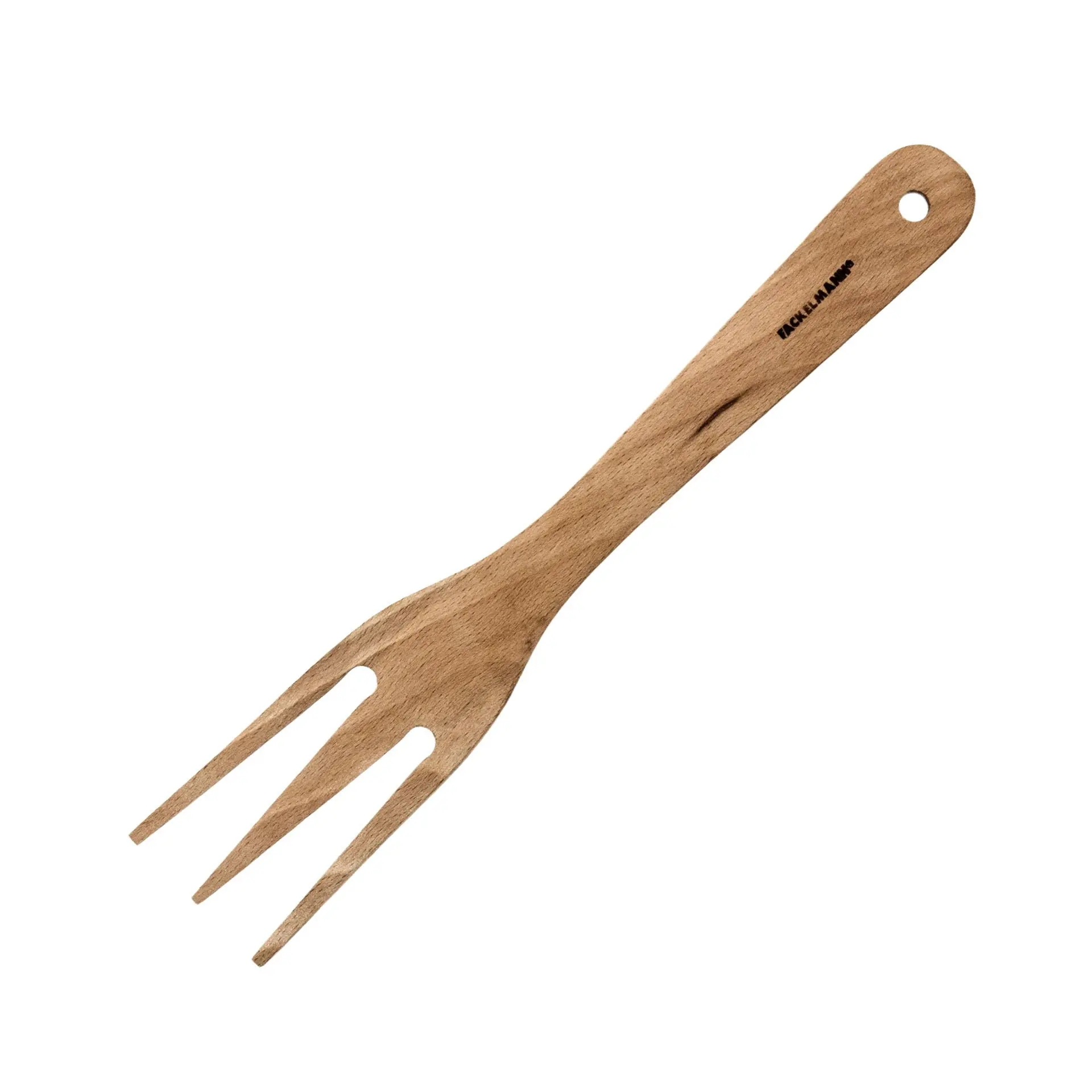 Fackelmann tenedor de trinchar. Tres dientes color madera natural, utensilios de madera para cocina, para trinchar carne asada, cocinar, wood 25x4,5cm, 1ud