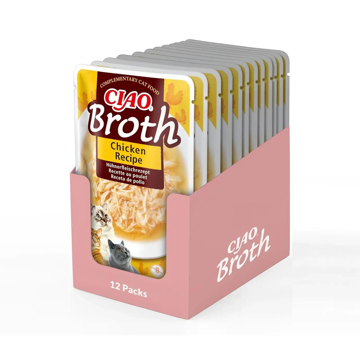 Churu Broth Sopa De Pollo En Sobre Para Gatos - 12 unidades x 40gr