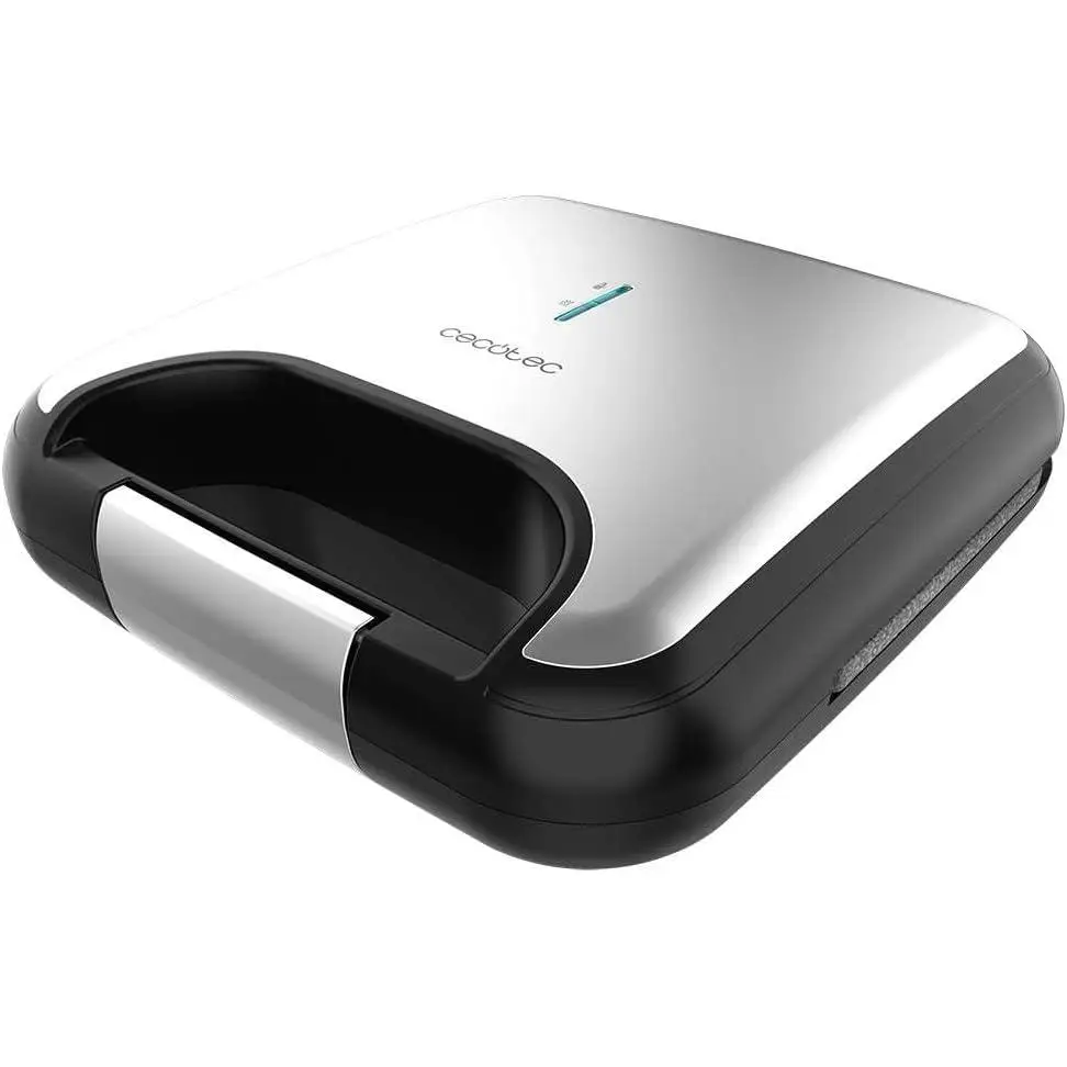 Cecotec Sandwichera Rock'nToast Grill +, 800W de Potencia, Revestimiento piedra RockStone, Antiadherente, Acero Inoxidable, Revestimiento ecológico libre PFOA