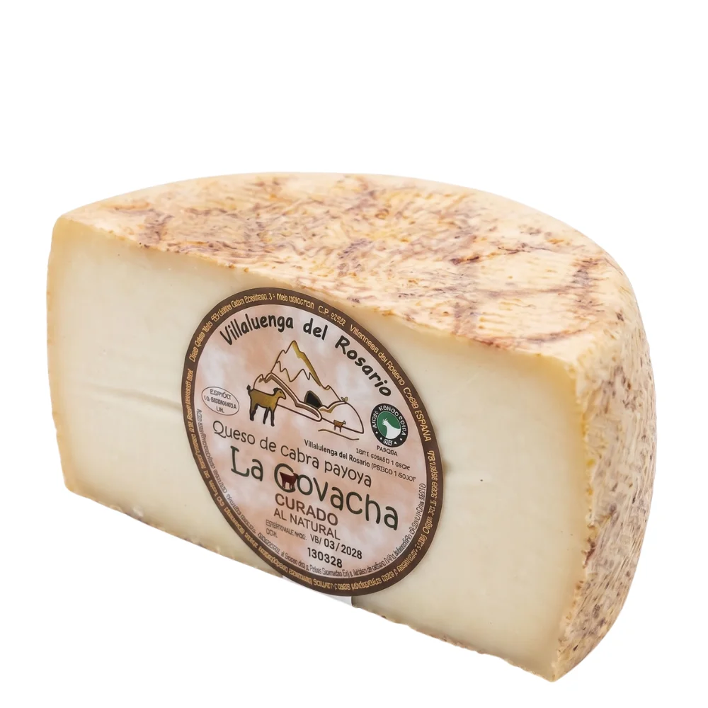 Queso de Cabra Payoya Curado Natural Media Pieza 1,1kg Sabor Auténtico Sierra de Cádiz Ideal para Compartir Raza Autóctona Curación Natural
