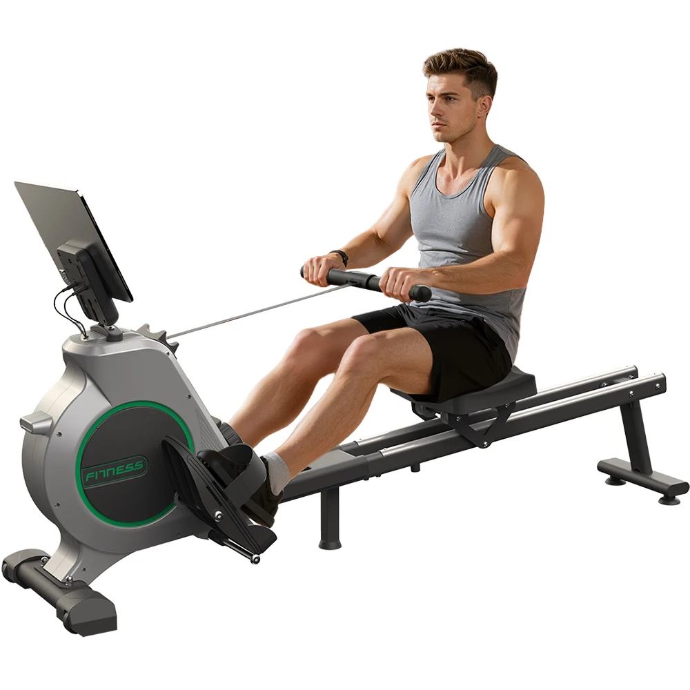Remo magnético para apartamento - 16 niveles de resistencia - Máx. 120 kg - Volante de inercia 2,4 kg - Pantalla LED - Compatible con APP - Soporte para dispositivos portátiles