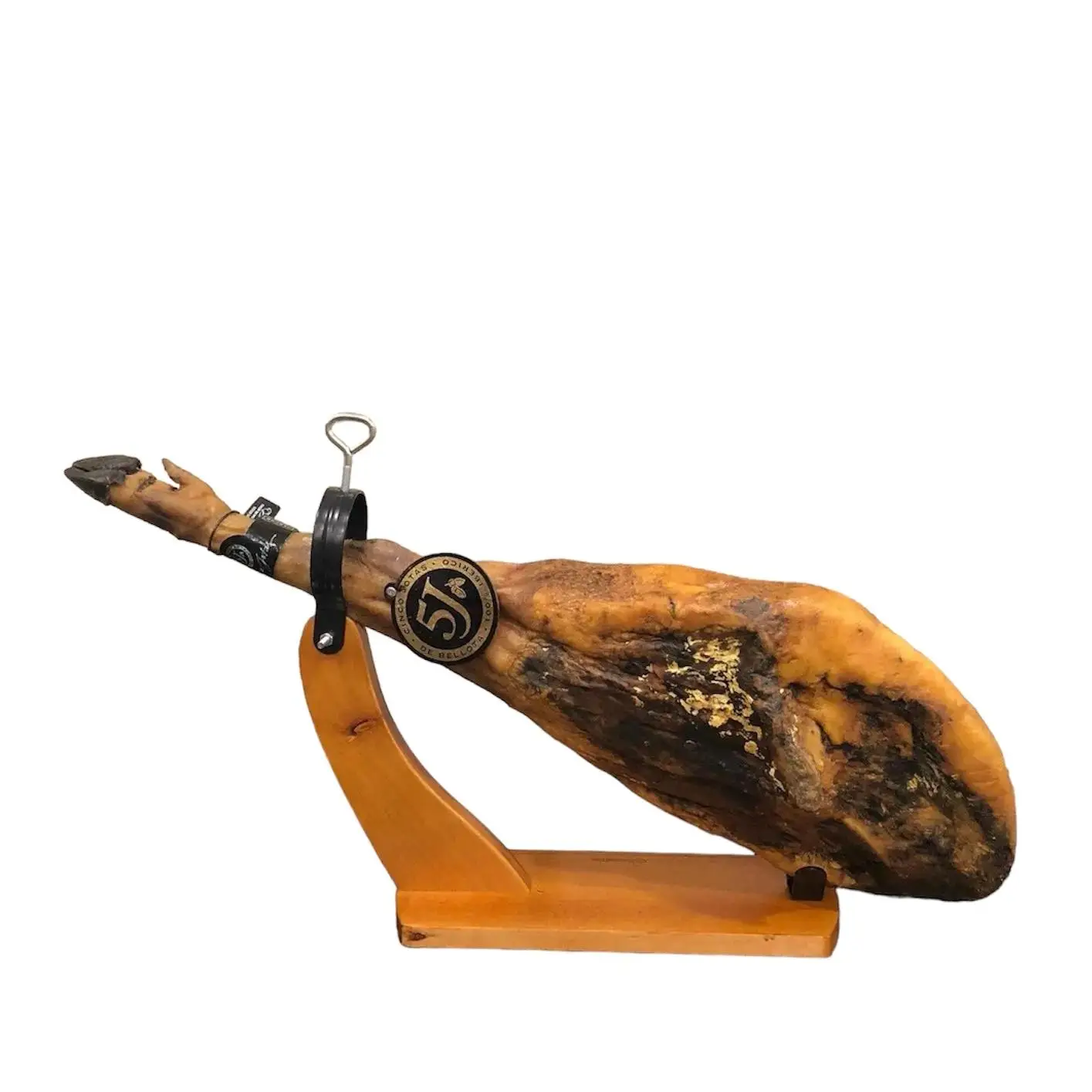 Soporte jamonero de madera pino ,Jamonero Profesional con herrajes ,Jamón ibérico y serrano ,Fabricado en España