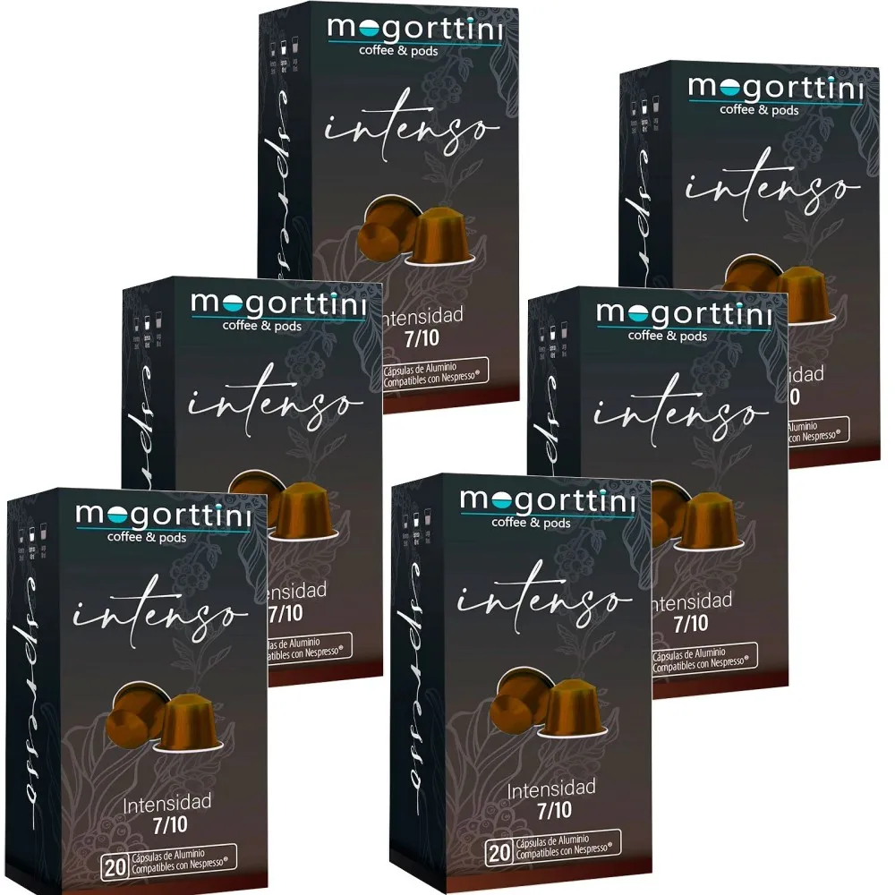 120 cápsulas Intenso Mogorttini. Compatibles con Nespresso