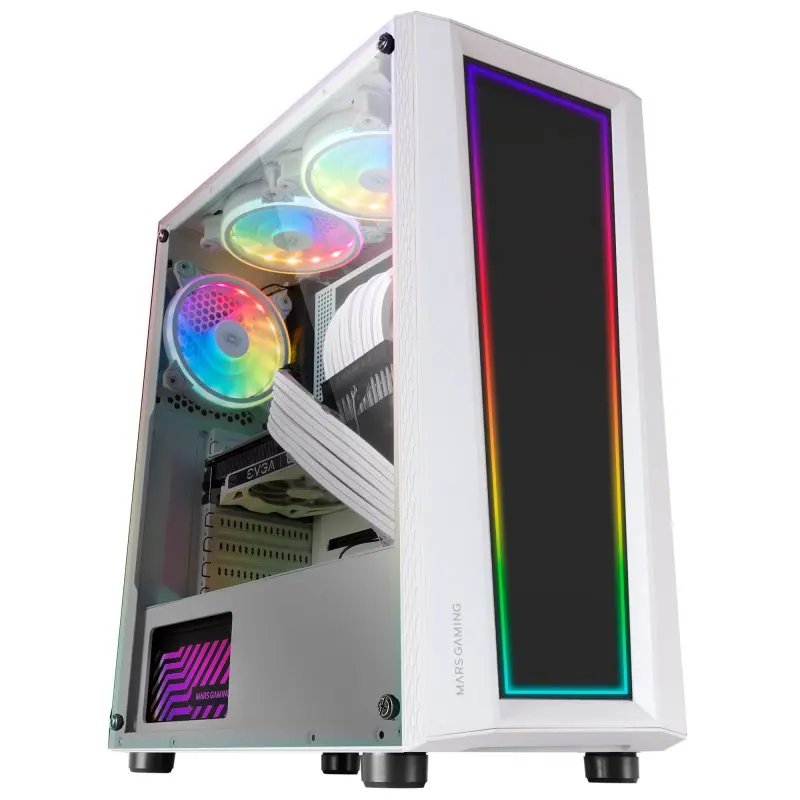 Mars Gaming MC-ART FRGB tempered glass USB 3.0 White